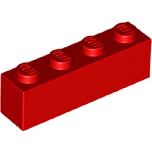 LEGO 3010 Brick 1 x 4 in Red - Authentic LEGO Part