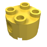 LEGO 17485 Brick Round 2 x 2, Pin Holes in Yellow - Authentic LEGO Part