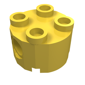 LEGO 17485 Brick Round 2 x 2, Pin Holes in Yellow - Authentic LEGO Part