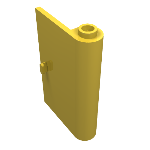 LEGO 58380 Door 1 x 3 x 4 Right - Open Between Top and Bottom Hinge in Yellow - Authentic LEGO Part