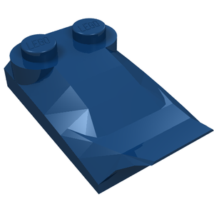 LEGO 47456 Slope, Curved 3 x 2 x 2/3 with 2 Studs, Wing End in Dark Blue - Authentic LEGO Part