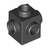 LEGO 4733 Brick, Modified 1 x 1 with Studs on 4 Sides in Black - Authentic LEGO Part