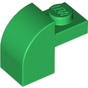 LEGO 6091 Brick Curved 1 x 2 x 1 1/3 with Curved Top in Green - Authentic LEGO Part