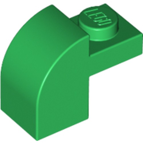 LEGO 6091 Brick Curved 1 x 2 x 1 1/3 with Curved Top in Green - Authentic LEGO Part