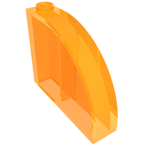 LEGO 65734 Slope, Curved 4 x 1 x 2 2/3 with Stud in Trans-Orange - Authentic LEGO Part