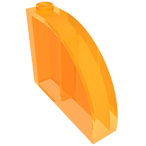 LEGO 65734 Slope, Curved 4 x 1 x 2 2/3 with Stud in Trans-Orange - Authentic LEGO Part