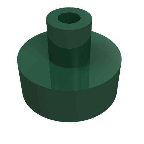 LEGO 20482 Tile, Round 1 x 1 with Bar and Pin Holder in Dark Green - Authentic LEGO Part