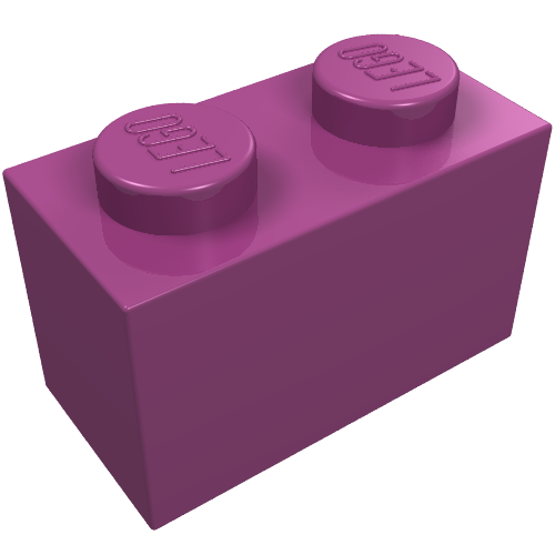 LEGO 3004 Brick 1 x 2 in Magenta - Authentic LEGO Part