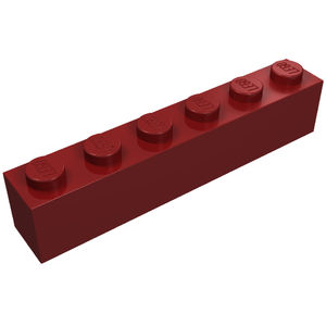 LEGO 3009 Brick 1 x 6 in Dark Red - Authentic LEGO Part