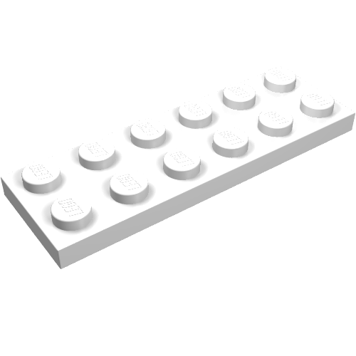 LEGO 3795 Plate 2 x 6 in White - Authentic LEGO Part