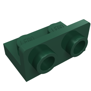 LEGO 99780 Bracket 1 x 2 - 1 x 2 Inverted in Dark Green - Authentic LEGO Part
