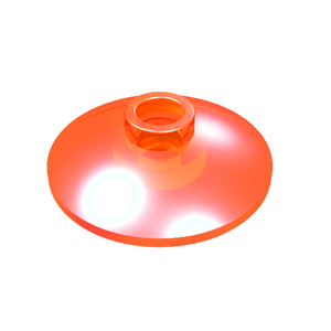LEGO 4740 Dish 2 x 2 Inverted (Radar) in Trans-Neon Orange - Authentic LEGO Part