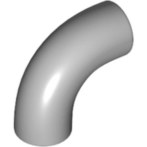 LEGO 25214 Brick, Round 1 x 1 d. 90 degrees Elbow Macaroni - No Stud - Type 2 - Axle Hole in Light Bluish Gray - Authentic LEGO Part
