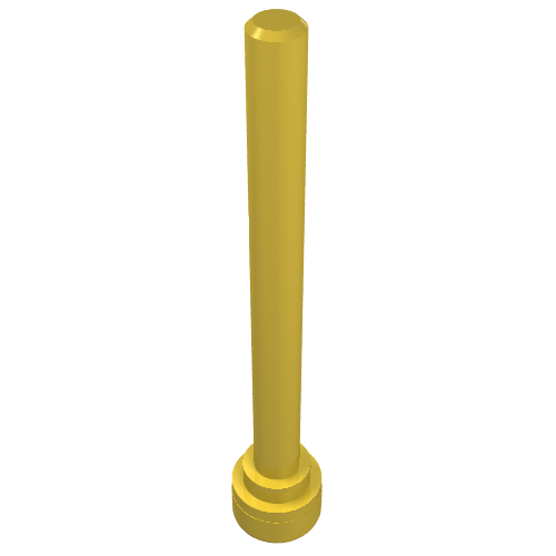 LEGO 3957b Antenna 4H - Flat Top in Yellow - Authentic LEGO Part