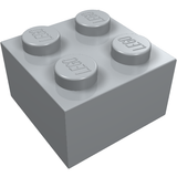 LEGO 3003 Brick 2 x 2 in Light Bluish Gray - Authentic LEGO Part