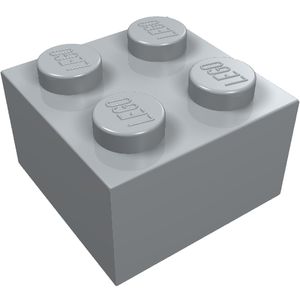 LEGO 3003 Brick 2 x 2 in Light Bluish Gray - Authentic LEGO Part