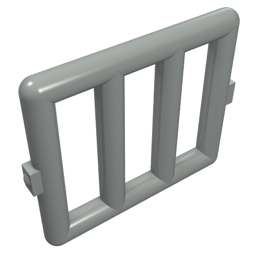 LEGO 6016 Bar 1 x 4 x 3 Window Grille in Light Gray - Authentic LEGO Part