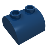 LEGO 30165 Slope, Curved 2 x 2 Double with 2 Hollow Studs in Dark Blue - Authentic LEGO Part