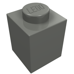 LEGO 3005 Brick 1 x 1 in Dark Bluish Gray - Authentic LEGO Part