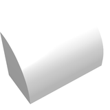 LEGO 37352 Slope, Curved 1 x 2 with Bottom Stud Holder in White - Authentic LEGO Part