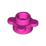 LEGO 33291 Plate, Round 1 x 1 with Flower Edge (4 Knobs / Petals) in Dark Pink - Authentic LEGO Part