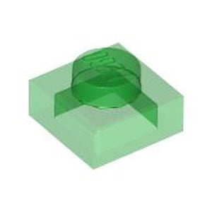 LEGO 3024 Plate 1 x 1 in Trans-Green - Authentic LEGO Part
