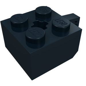 LEGO 30389b Hinge Brick 2 x 2 Locking with 1 Finger Vertical and Axle Hole in Black - Authentic LEGO Part