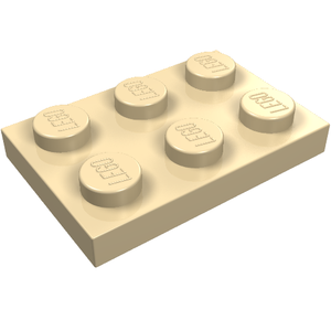 LEGO 3021 Plate 2 x 3 in Tan - Authentic LEGO Part