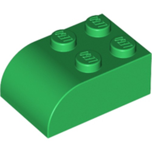 LEGO 6215 Slope, Curved 3 x 2 with 4 Studs in Green - Authentic LEGO Part