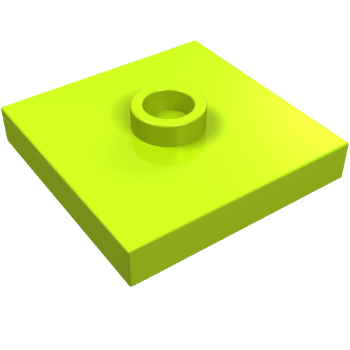 LEGO 87580 Plate, Modified 2 x 2 with Groove and 1 Stud in Center (Jumper) in Lime - Authentic LEGO Part