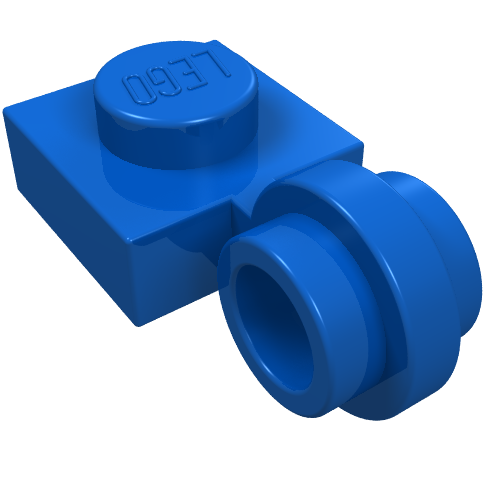 LEGO 4081a Plate, Modified 1 x 1 with Light Attachment - Thin Ring in Blue - Authentic LEGO Part