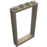 LEGO 60596 Door, Frame 1 x 4 x 6 with 2 Holes on Top and Bottom in Dark Tan - Authentic LEGO Part
