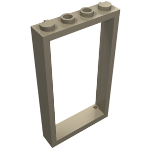 LEGO 60596 Door, Frame 1 x 4 x 6 with 2 Holes on Top and Bottom in Dark Tan - Authentic LEGO Part
