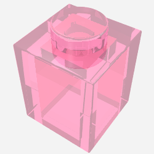 LEGO 3005 Brick 1 x 1 in Glitter Trans-Dark Pink - Authentic LEGO Part