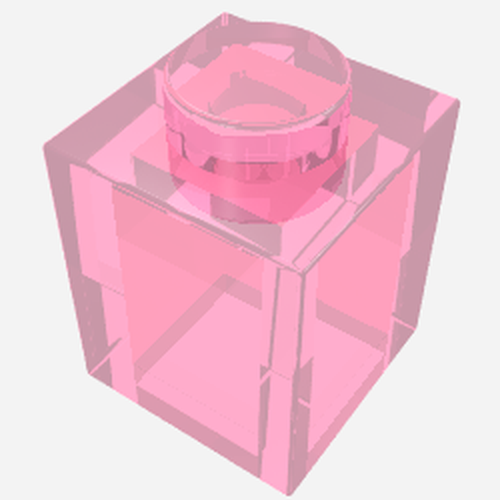 LEGO 3005 Brick 1 x 1 in Glitter Trans-Dark Pink - Authentic LEGO Part