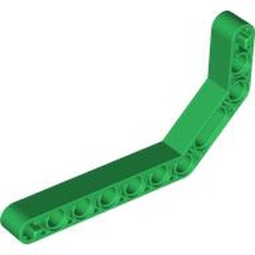 LEGO 32009 Light Bluish Gray Technic, Liftarm, Modified Bent Thick 1 x 11.5 Double in Green - Authentic LEGO Part