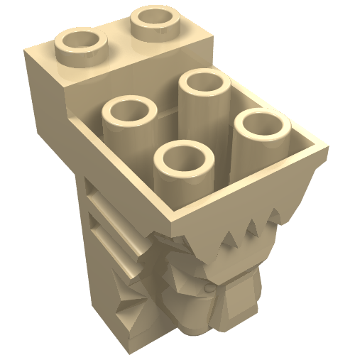 LEGO 30274 Brick, Modified 2 x 3 x 3 with Cutout and Lion Head - 6 Hollow Studs - Main Product Image