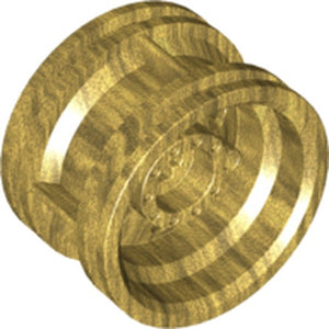 LEGO 56145 Light Bluish Gray Wheel 30.4mm D. x 20mm with No Pin Holes and Reinforced Rim in Pearl Gold - Authentic LEGO Part