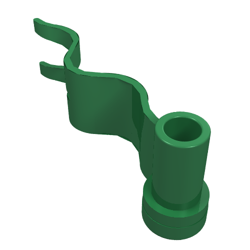 LEGO 4495b Flag 4 x 1 Wave Right in Green - Authentic LEGO Part