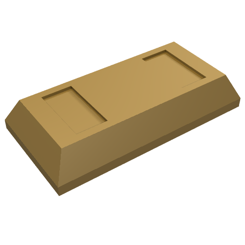 LEGO 99563 Minifigure, Utensil Ingot 1 x 2 in Pearl Gold - Authentic LEGO Part