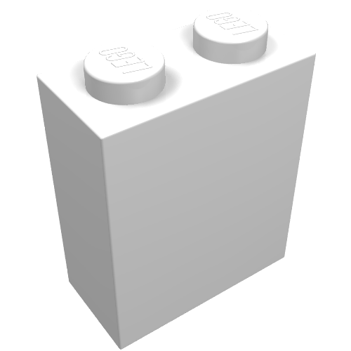 LEGO 3245b Brick 1 x 2 x 2 with Inside Axle Holder in White - Authentic LEGO Part