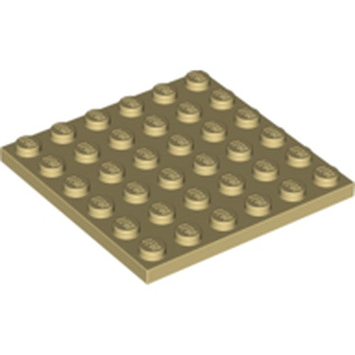 LEGO 3958 Plate 6 x 6 in Tan - Authentic LEGO Part