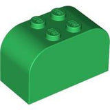 LEGO 4744 Slope, Curved 4 x 2 x 2 Double with 4 Studs in Green - Authentic LEGO Part