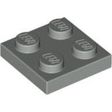 LEGO 3022 Plate 2 x 2 in Light Gray - Authentic LEGO Part