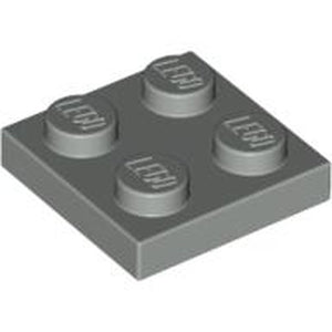 LEGO 3022 Plate 2 x 2 in Light Gray - Authentic LEGO Part