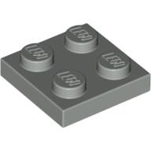 LEGO 3022 Plate 2 x 2 in Light Gray - Authentic LEGO Part