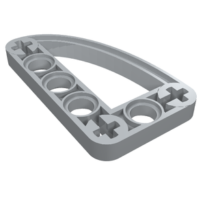 LEGO 32250 Technic, Liftarm, Modified L-Shape Quarter Ellipse Thin 3 x 5 in Light Bluish Gray - Authentic LEGO Part