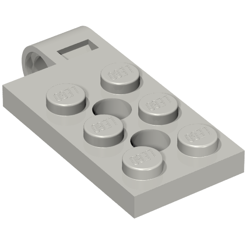 LEGO 43045 Hinge Plate 2 x 4 with Pin Hole and 2 Holes - Top - Main Product Image