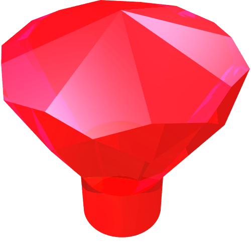 LEGO 30153 Rock 1 x 1 Jewel 24 Facet in Trans-Red - Authentic LEGO Part
