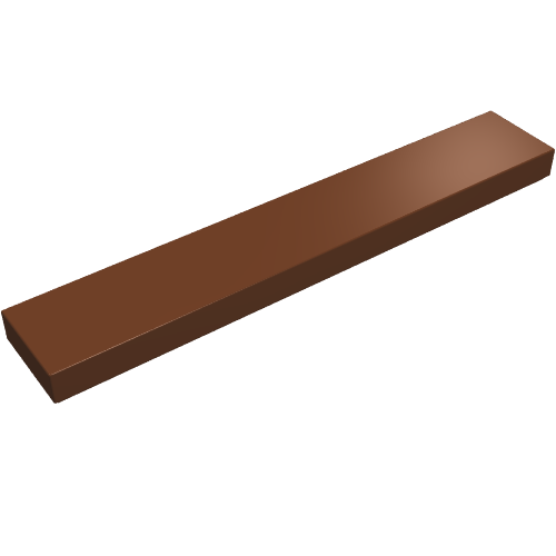 LEGO 6636 Tile 1 x 6 in Reddish Brown - Authentic LEGO Part